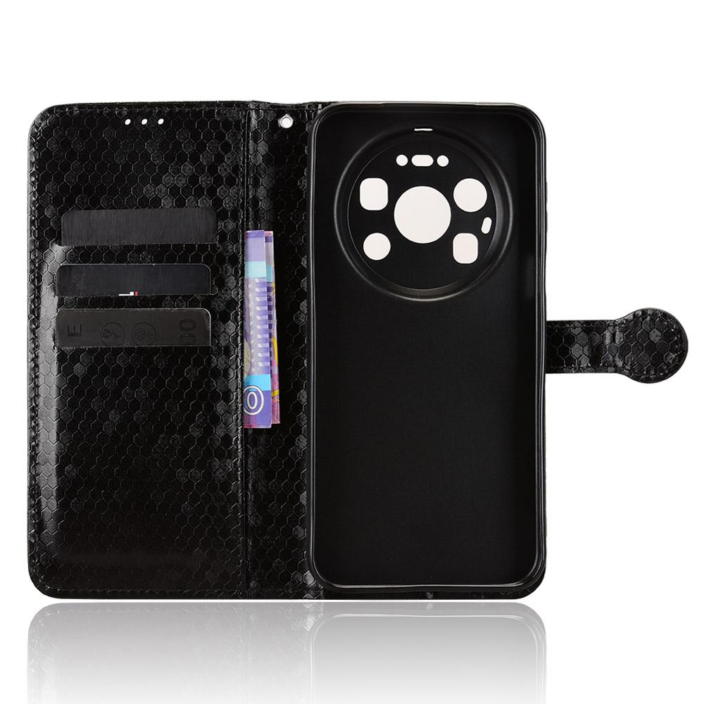 For Huawei Mate 80 Pro Max Wallet Case Dot Pattern Imprint PU Leather Phone Cover with Wrist Strap