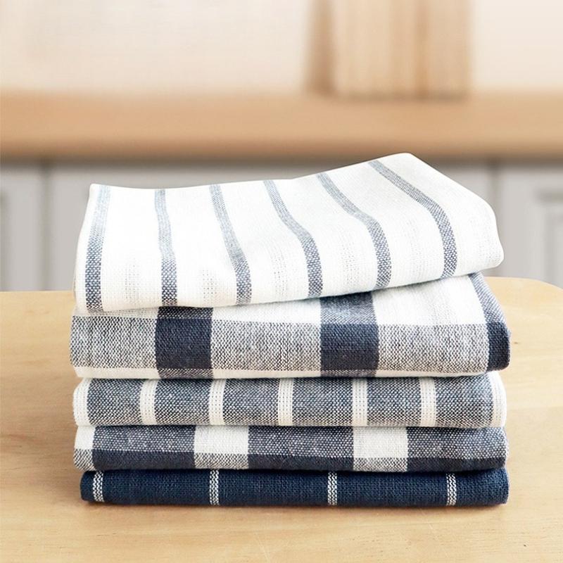 2PCS Home Assorted Flat Kitchen Towels Ultra Absorbent Soft Dish Towels Perfect Dishtowel for Cooking Cleaning, and Drying Hands