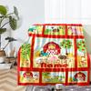 Custom Name Animals Theme Printed Blanket - Perfect for Couch, Bed, Travel & Outdoor Use | Machine Washable, Cozy & Durable.