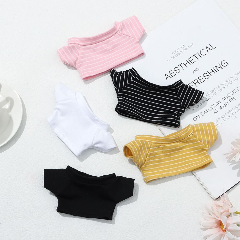 Black White Stuffed Doll Clothes Kids Gift Doll Plush Clothing Doll Shirt Doll Pants Doll Clothes