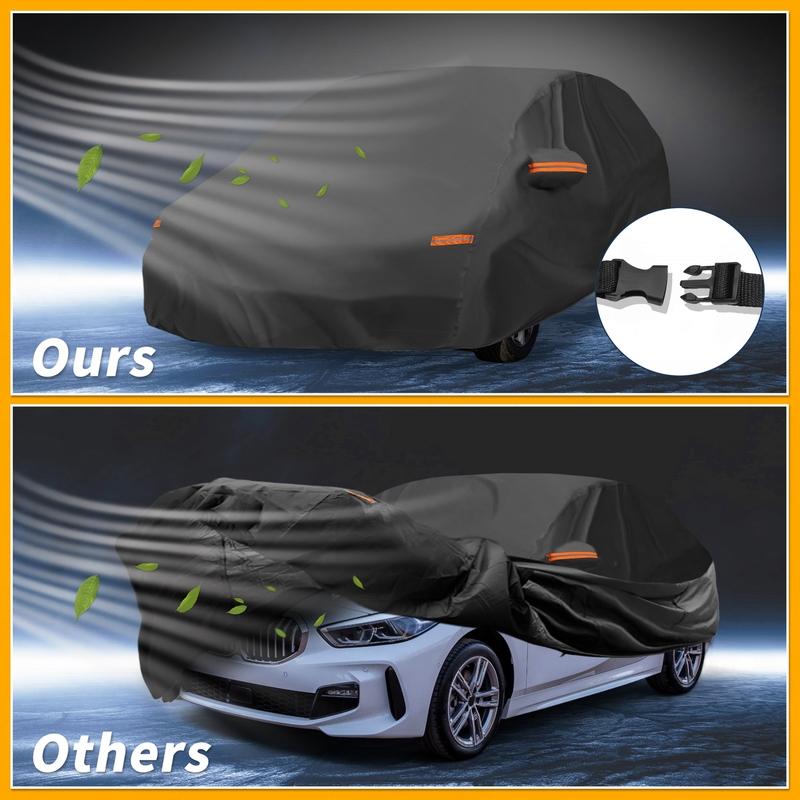 Motoforti All-Weather Waterproof Car Cover - UV-Resistant Outdoor Full Exterior Protection for BMW 1 Series Hatchback 210D-PU