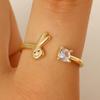 Cute Cartoon Rabbit Carrot Opening Ring for Women Men Fashion Personality Design Index Finger Ring Versatile Jewelry Accessories