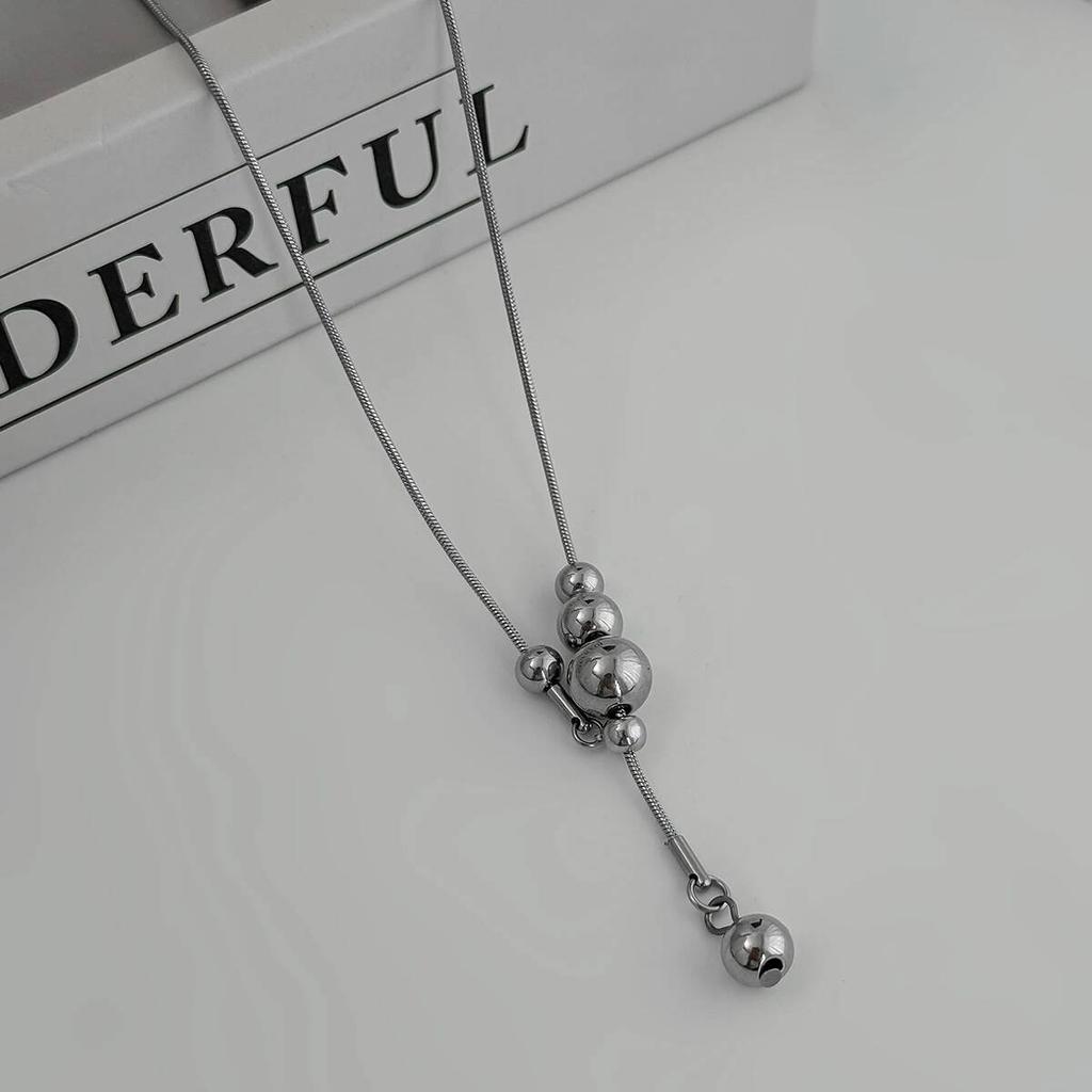 IngeSight.Z 2026 New Trendy Simple Titanium Steel Pendant Choker Necklace for Women Creative Thin Chain Neck Accessories Jewelry