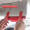 PU Leather Car Glasses Case Auto Sun Visor Glasses Holder Sunglasses Clip Card Ticket Holder Organizer Universal Car Accessories