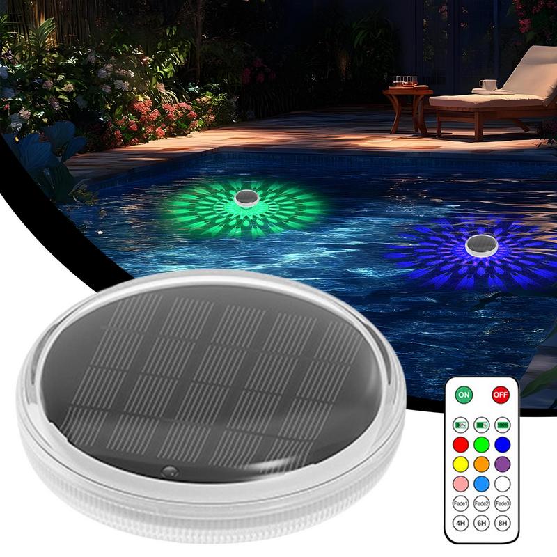 Pool Floating Lights Solar Powered Pool Lights IP68 Waterproof Colorful 9 Lighting Changing Lamp With 3 Timing Mode Decoration