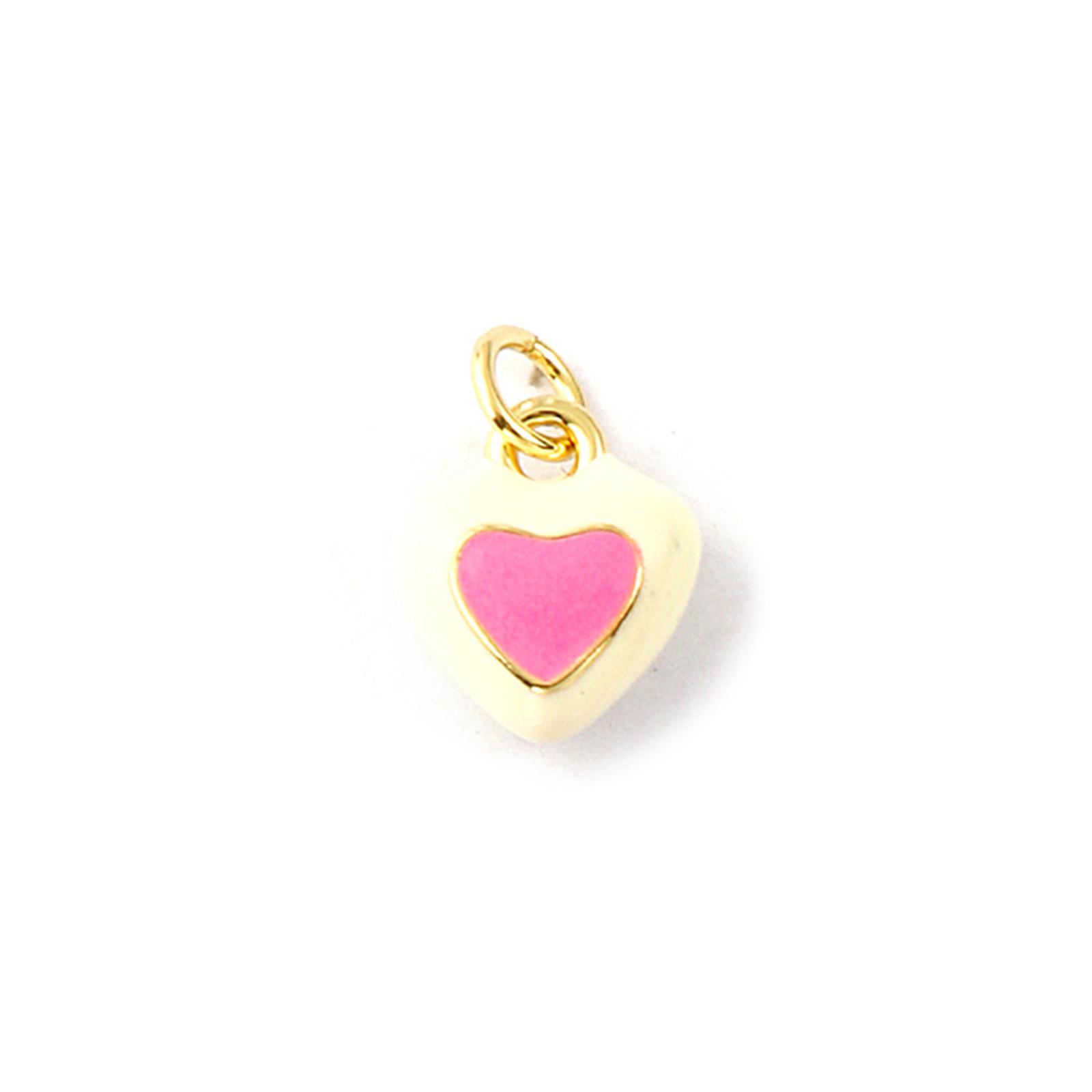 

2 PCs Brass Charms 18K Gold Plated Enamel Heart Star Pendants For DIY Necklace Bracelet Earrings Jewelry Making Accessories
