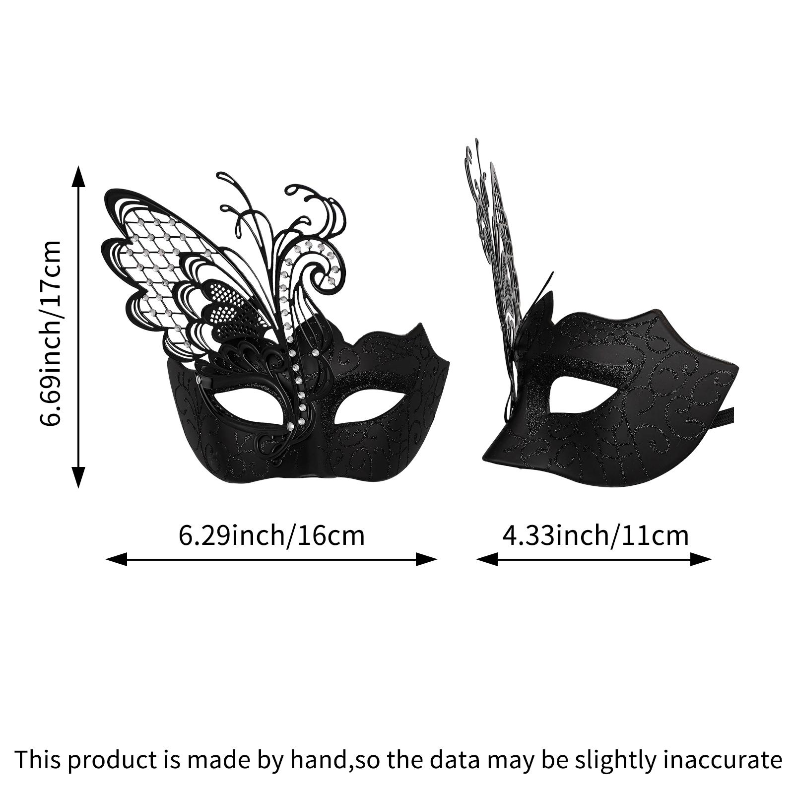 Carnival Mask Shiny Butterfly Mask Half Face Mask Adjustable For Christmas Carnival Halloween Fashion Show чёрный