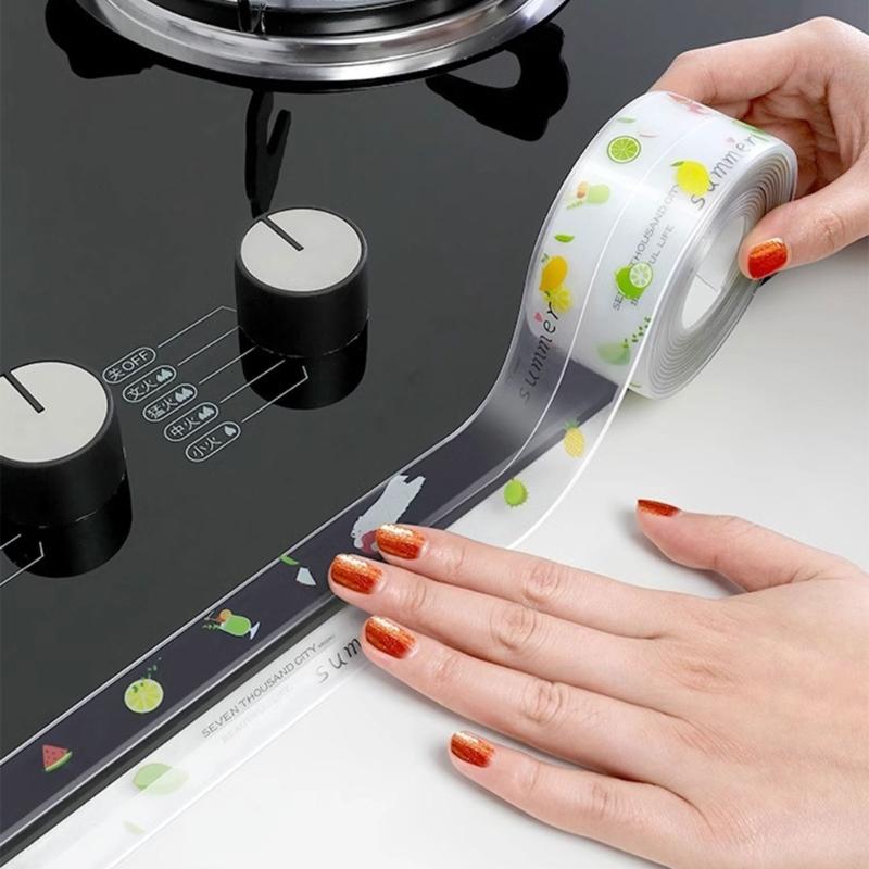 Kitchen Caulk Tape Sealant Tape Self Adhesive Clear Sealing Tape Shower Tile Sealant Tape for Kitchen Countertops Sink