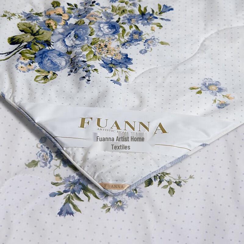 Fuanna Månskensmorgon Blomma Ren Bomull Tussah Silke Sommartäcke