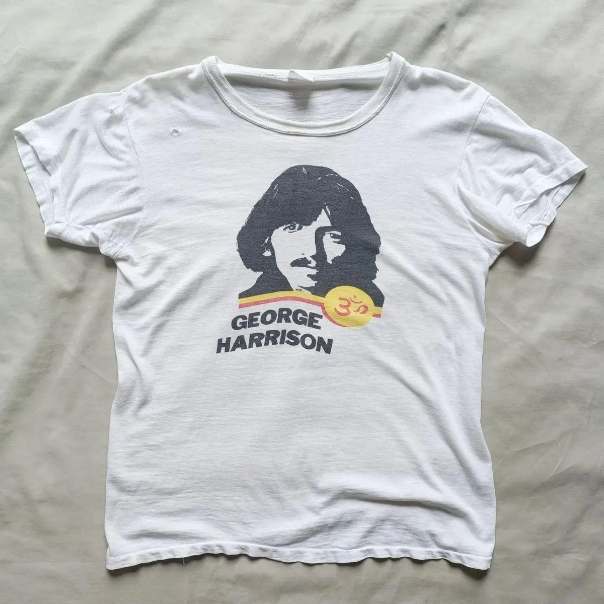 George Harrison Singer White Shirt Unisex Concert S-5XL LO399 XXXL