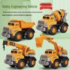 Large Engineering Vehicle Toy Set: Inertia-Driven Mixer, Dump Truck, Crane, Excavator, Bulldozer for Kids