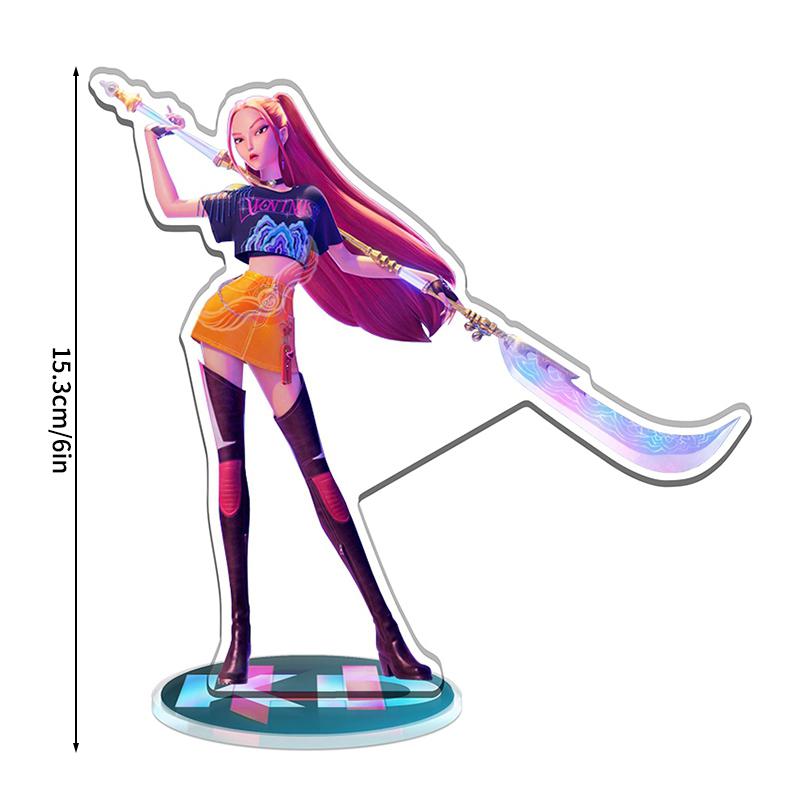 K-pop Demon Hunters Desktop Ornament Hunters Boys Group Figure Acrylic Stand Cartoon Ornaments Anime Po Frame