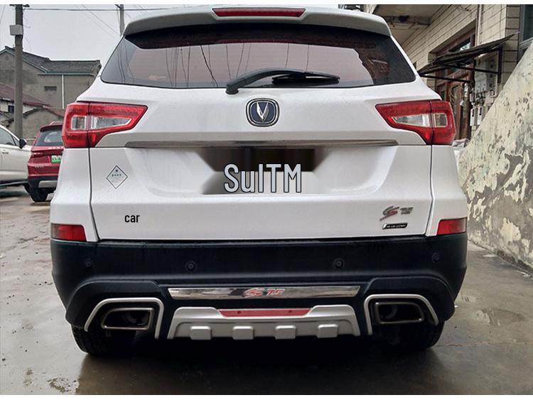 Compatible with Changan CS75 Front and Rear Bumpers and Guards with Lights; Fits Various Models.