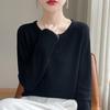 Round Neck Sweater Women's Autumn and Winter Slim Thin Long-sleeved Knitted Bottoming Shirt