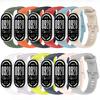 5/12Pcs Fashion Silicone Strap for Xiaomi Mi Band 8 9 10 Waterproof Sport Bracelet Women Wristband for Mi Band 3/4/5/6/7 Breathable Men Watchband