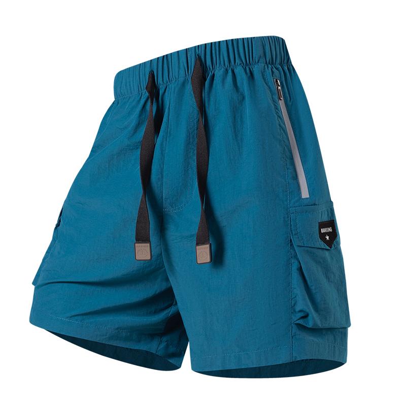 Outdoor IJszijde Ademend Lichtgewicht Sneldrogende Sportshorts voor Mannen Zomer Losse Werkkleding Stijl Vijfkwartbroek