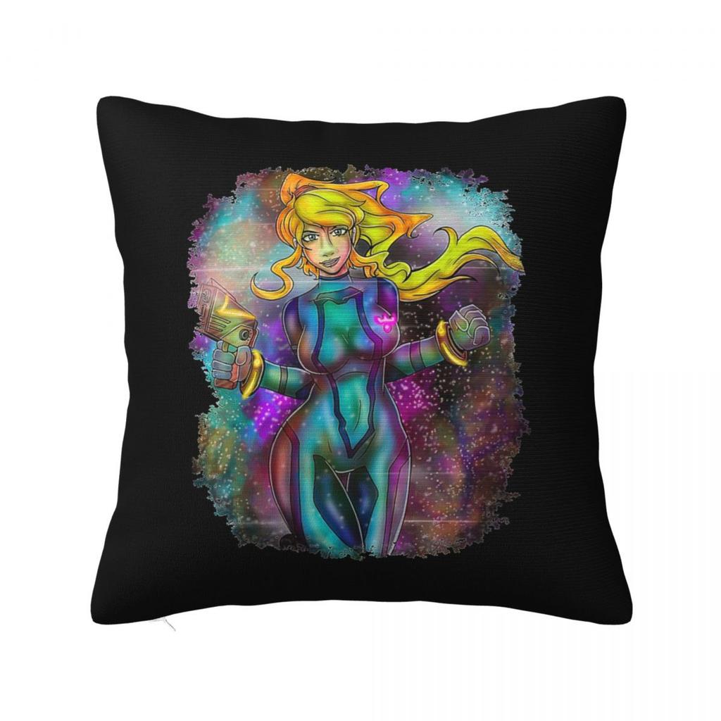 Metroid Samus Aran Square Pillowcase Cushion Cover Pillow Case Throw Pillow Cover for Home Sofa Living Room