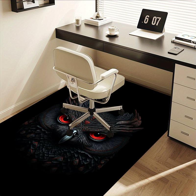 Owl Dark Fantasy Owl Chair Mat Office Carpet, Oversized Rug for Home Decor, Sofa Mat, Desk Pad Gift, Suitable for Bedroom, Living Room, Any Room