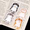 4Pcs Cat-Shaped Notes Pad Set Cute Self-Adhesive Memo Pads for Students Office Writable Peel-off Notes for Reminders Journaling Gifts