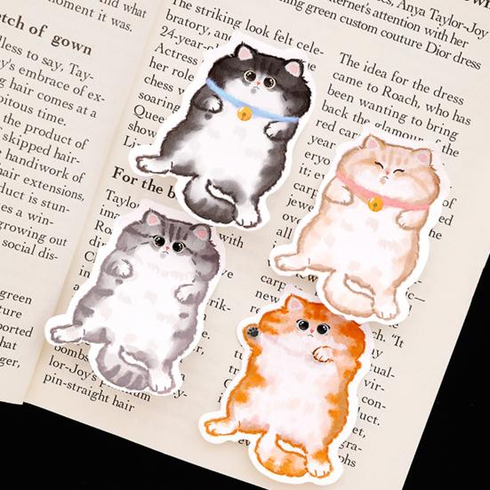 4Pcs Cat-Shaped Notes Pad Set Cute Self-Adhesive Memo Pads for Students Office Writable Peel-off Notes for Reminders Journaling Gifts