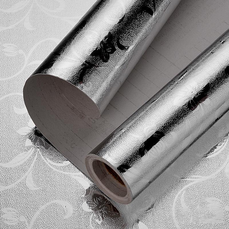 3m/5m/10m Kitchen Oil-proof Self Adhesive Stickers Anti-fouling High-temperature Aluminum Foil Gas Stove Cabinet Contact Wallpaper