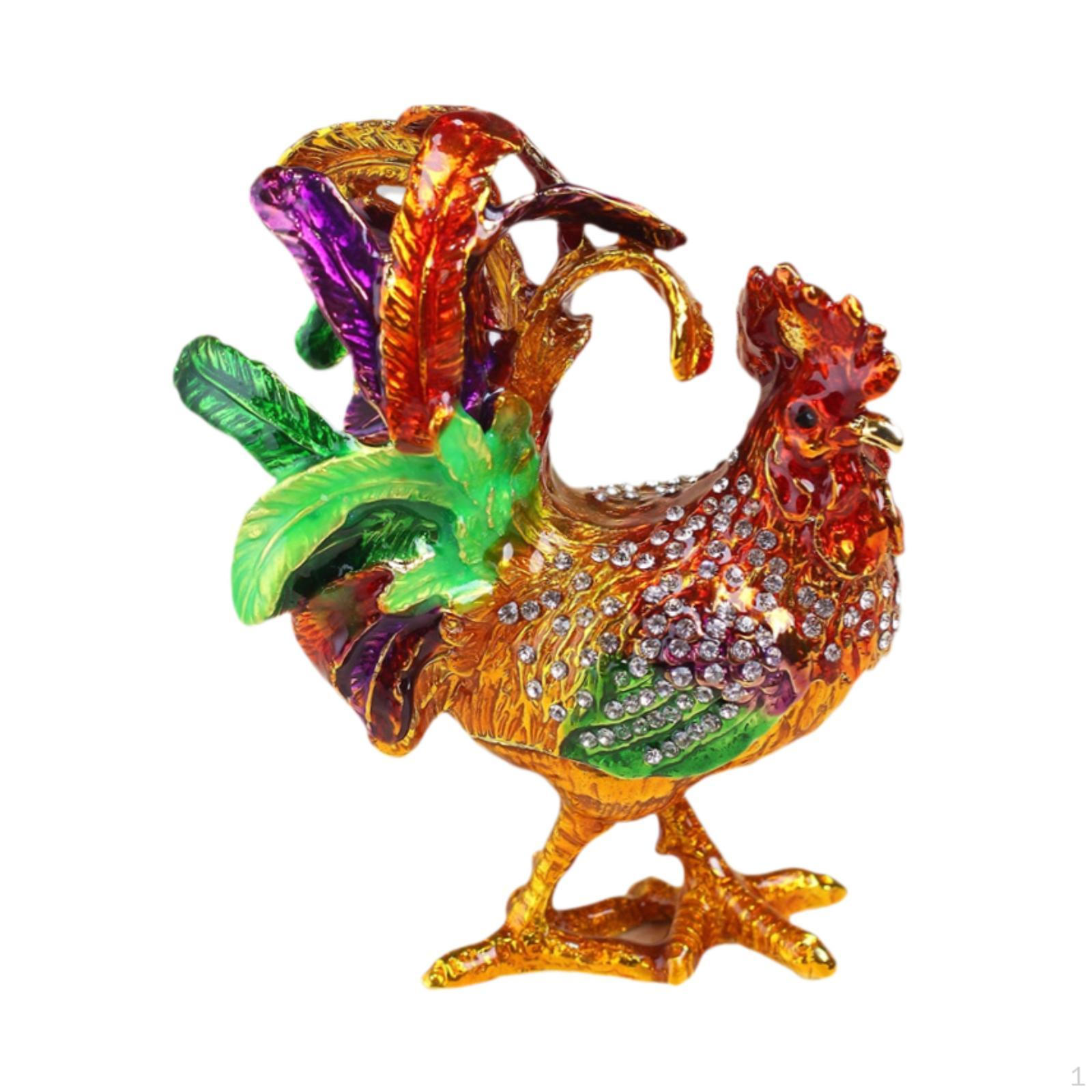 

Фигурка цыпленка шкатулка для украшений животное памятное хранилище креативное декоративное настольное украшение M