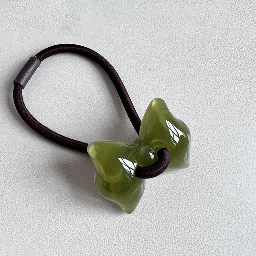 

New Acetate Bear Flower Sweet Girl Hair Rope Hairtie High Elastic Ponytail Rubber Band Simple Fashion Women Hair Accessories