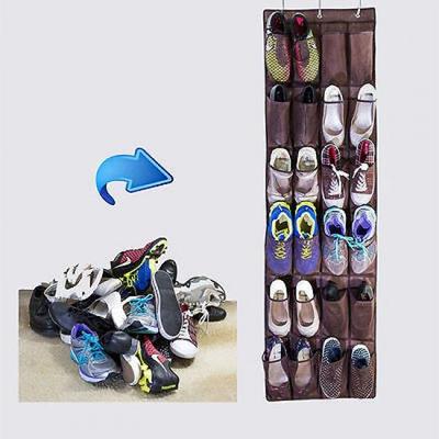 24 Pocket Shoe Space Door Hanging Organizer Rack Wall Bag Storage Closet Holder