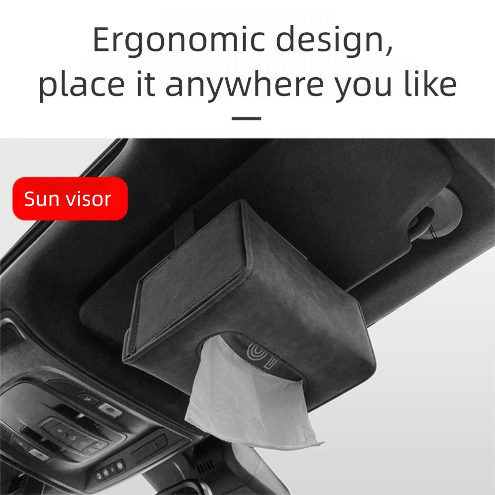 Center Console Car Sun Visor Folding Design Car Tissue Box Backseat Tissue Case  Car Accessories