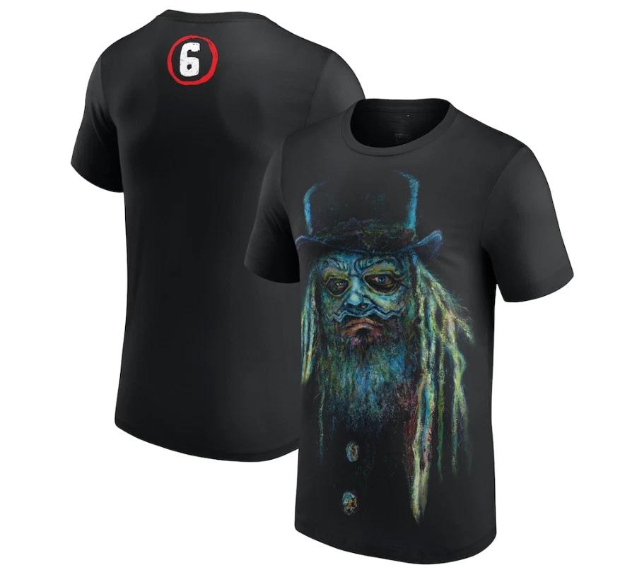 Black Wyatt Sicks Uncle Howdy Portrait T-Shirt L