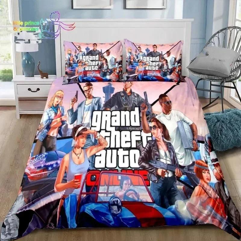 3D Print Grand Theft Auto GTA Game Gamer Bedding Set Single Twin Full Queen King Size Bed Set Aldult Kid Bedroom