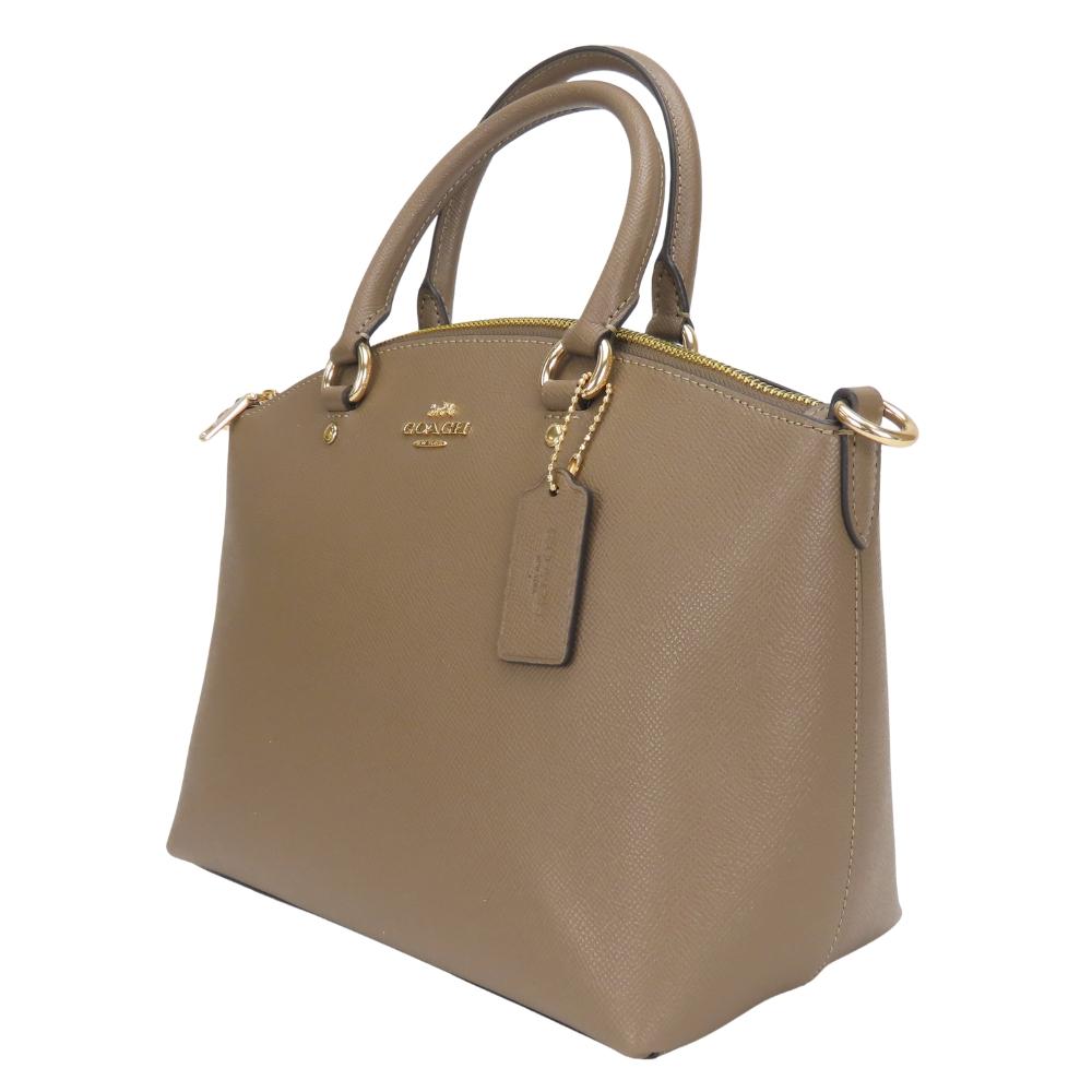 Used COACH Handbag Sadie Satchel CCM70 leather Brown Dark marks color