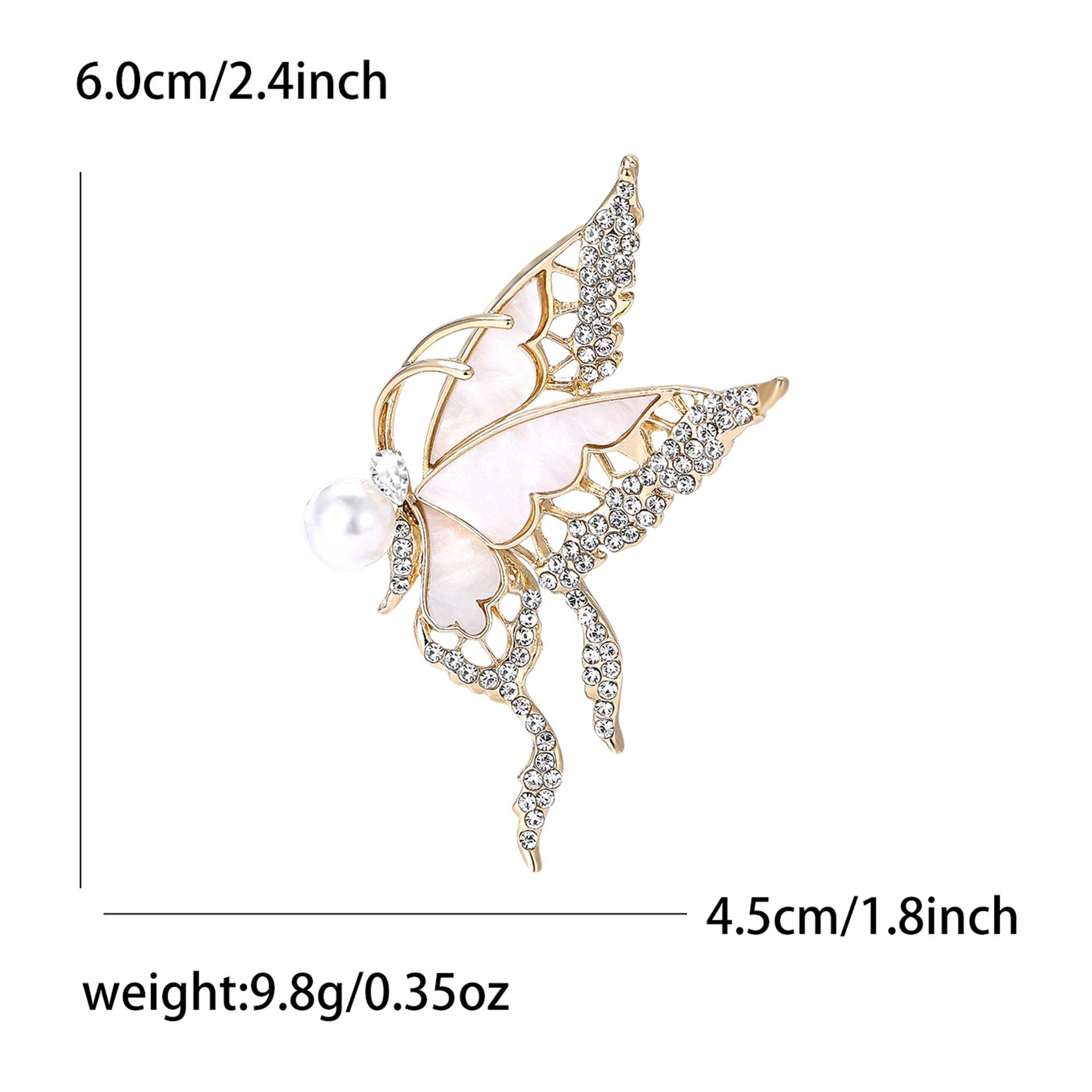 

Универсальная изысканная брошь-бабочка из сплава со стразами, персонализированная высококачественная женская брошь-корсаж для пальто