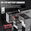 6V 12V 1.5A Electric Motorcycles Charger Smart Charger Car and Motorcycle Battery Charging Unit for Lead-Acid AGM GEL Batteries