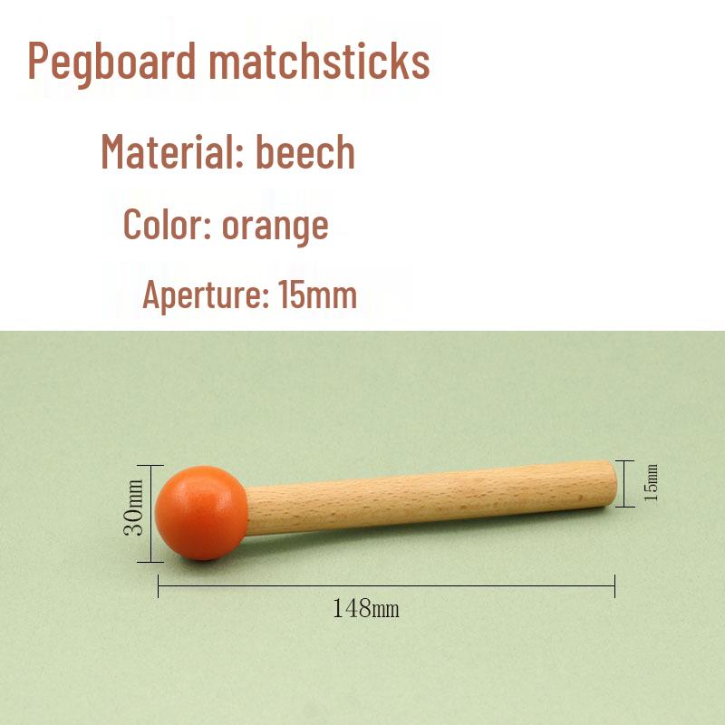 Pegboard Accessories: Creative Wood Matchsticks & Hooks with Colored Balls