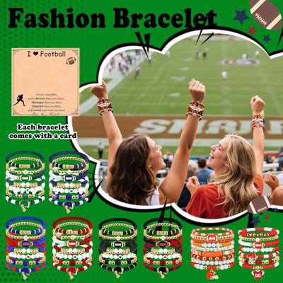 Event Support Bracelet Set Of 7 Pieces Soft Ceramic Bracelet With Card As A Gift For Fans And Friends