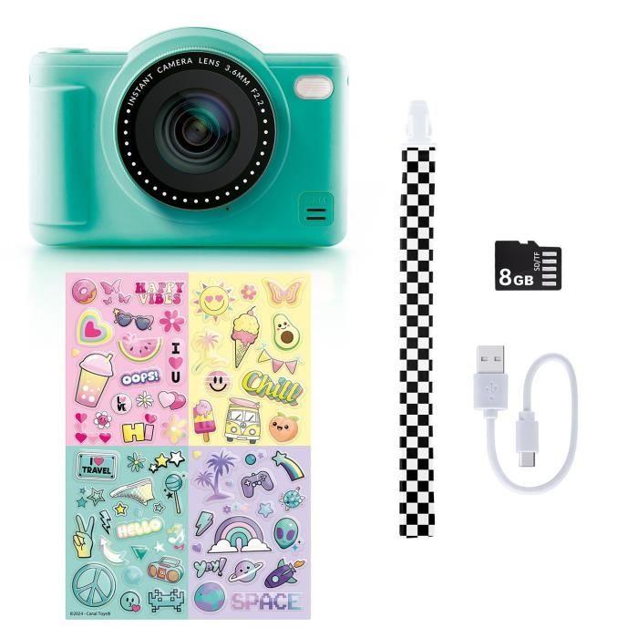 Appareil Photo Numérique Pop Couleur Vert- Avec carte SD 8Go incluse - Photo Creator - CLK 043 Canal Toys