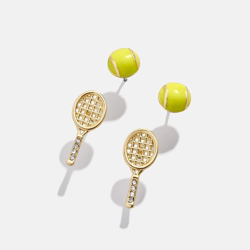 Creative Sports Series Design Stud Earrings For Women Small Cute AsymetricTennis Racket Basketball Golf Earring Fashion Jewelry