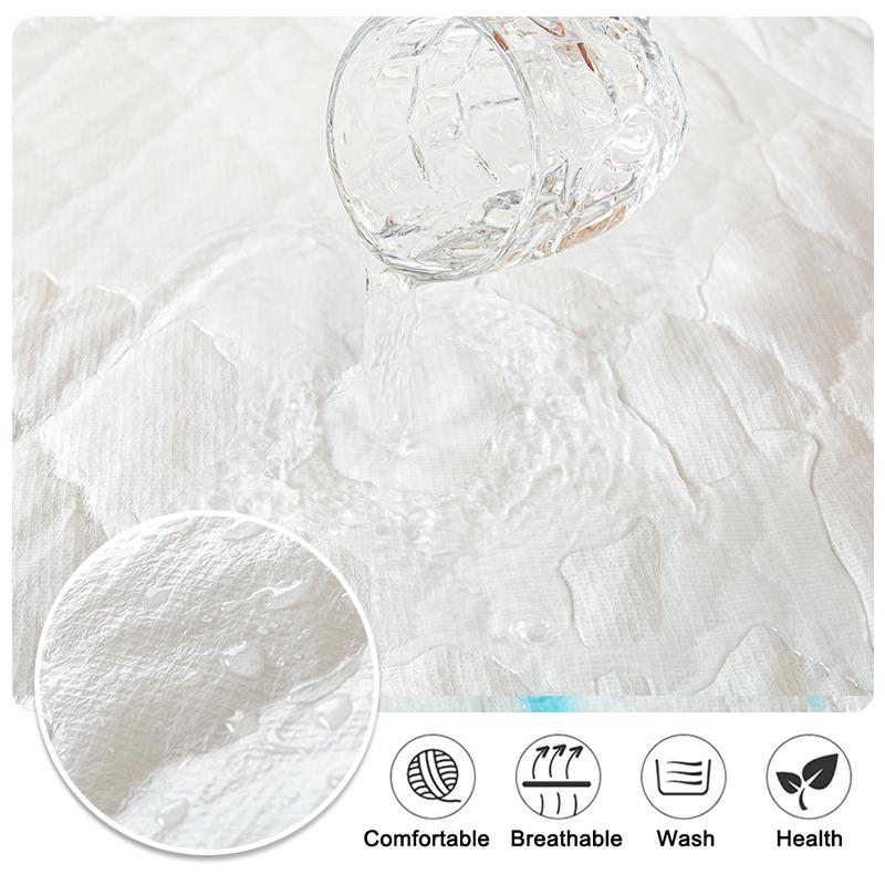 Waterproof Cotton Fitted Bed Sheet Anti-mite Mattress Protector Soft Breathable Mattress Cover Queen Fitted Sheet 140/160*200cm