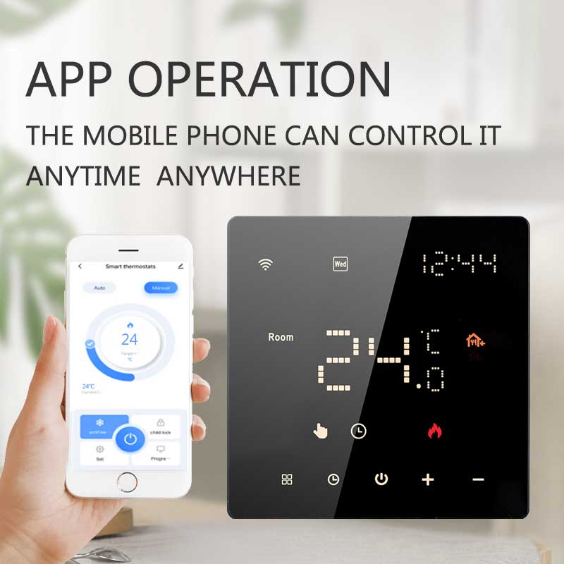 ME81H WiFi Thermostat for Wall-Mounted Boilers&Electric Heating Systems, APP Remote Control&Voice Commands Via Alexa/Google Home