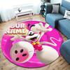 Diddl Custom Name Round Area Rug,Carpet Rug for Living Room Bedroom Sofa Playroom Decor,Non-slip Floor Mat