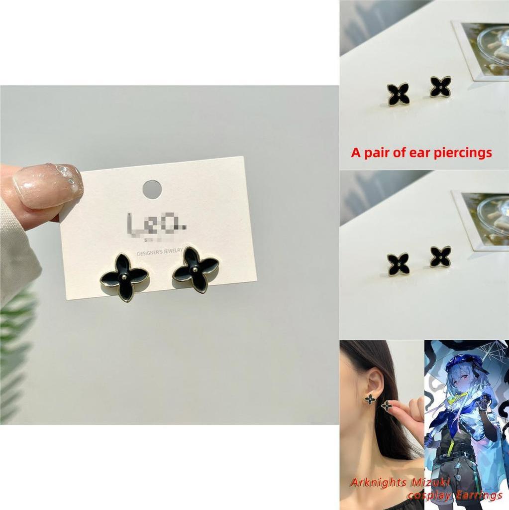 Cartoon Character Four Leaf Clover Ear Earrings For Birthdays And Parties