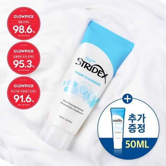 STRIDEX Mildly Alkaline, Low-Irritation Cleansing Foam Plan (150ml+50ml)
