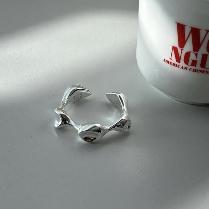 Women s Irregular Geometric Open Zircon Ring - Adjustable, Trendy Hip Hop Style Thin Band for Index Finger Adjustable Open