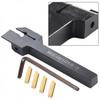 Precision MGEHR10102 10mm Lathe Tool Holder with 4pcs Grooving Cut Off Inserts