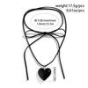 Pull-out adjustable wax thread necklace simple alloy big love pendant necklace