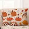 1 Pieces -2D flat printing Autumn Pumpkins Rainbow Pattern Cushions Polyester pillowcase sofa decorative cushion cover