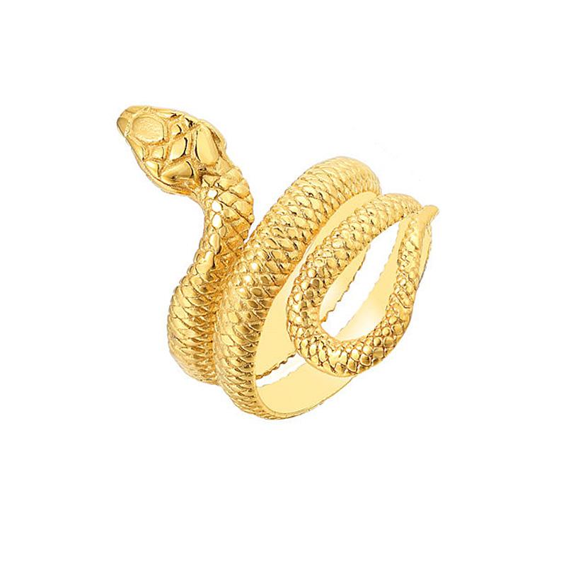 Modne zabytkowe pierścienie ze stali nierdzewnej 316L wąż dla mężczyzn i kobiet Punk Cool Animal Ring Party Couple Amulet Jewelry Gifts