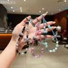 New Rhinestone Heart Crystal Phone Chain High-End Butterfly Phone Lanyard Short Keychain Pendant Accessory for Women