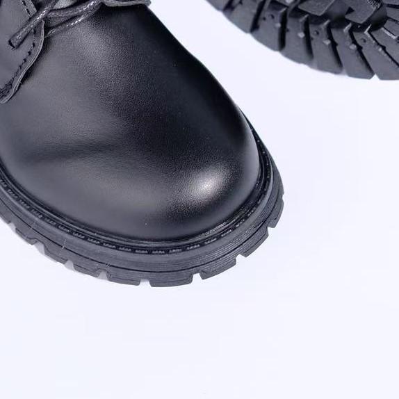 Children's Shoes Wholesale 2026 Student Season New Arrivals African Children's School Shoes Matte Black Leather Shoes Performance Stage Shoes